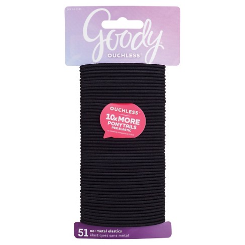 Goody Ouchless Black Elastic Hair Ties - Large - 51ct